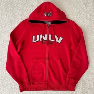 Champion Red UNLV Rebels Full Zip Hoodie Sweatshirt XL